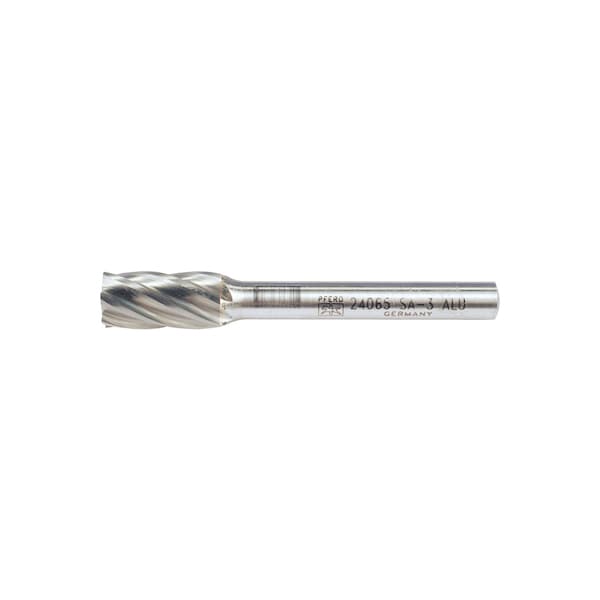 Pferd Carbide Bur - Cylind. (Plain End), ALU Cut - 3/8" x 3/4" x 1/4" Shank - SA-3 - 24065