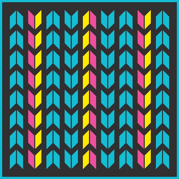 Kuma Outdoor Gear Kuma Chevron Outdoor Mat - 9ft x 9ft Lollipop - Teal/Pink/Yellow/Black - 882-KM-COM-LP-9