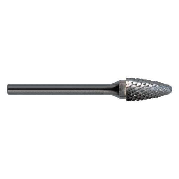 Cle-Line 1/4x1/4 Hardened Steel Shank Double Cut Carbide SF-1L6 Cle-Line 1848 Round Nose Tree Bur - C17835