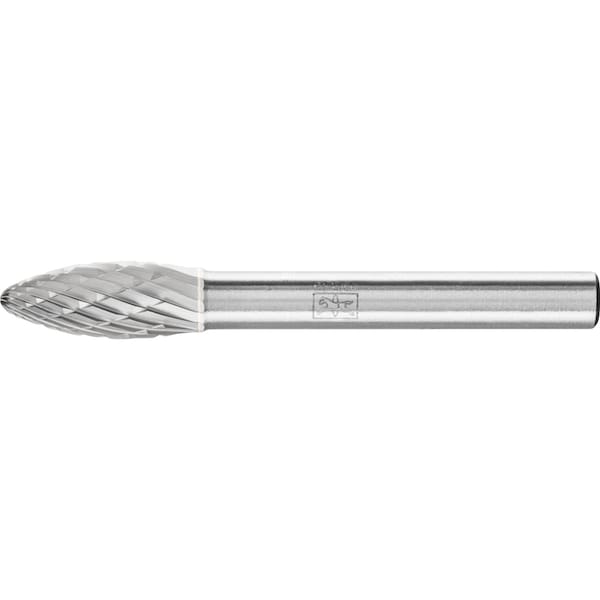 Pferd Carbide Bur - Flame, ALU cut - 5/16" x 3/4" x 1/4" Shank - SH-2 - 25658