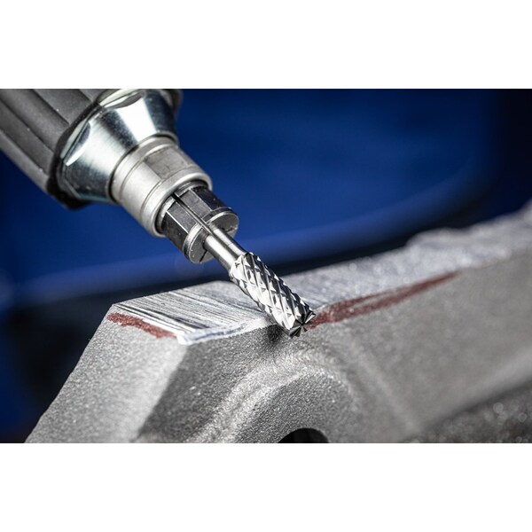 Pferd Carbide Bur - Cylind. plain end, OMNI cut - 3/8" x 3/4" x 1/4" Shank - SA-3 - 28018