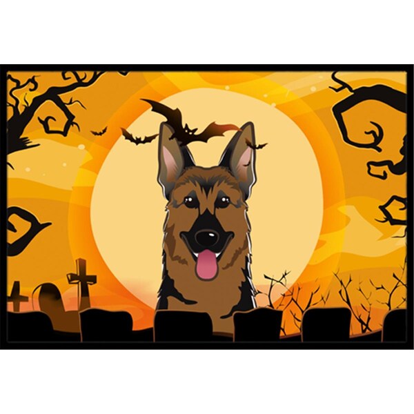 Jensendistributionservices Halloween German Shepherd Indoor & Outdoor Mat; 24 x 36 in. - MI951317