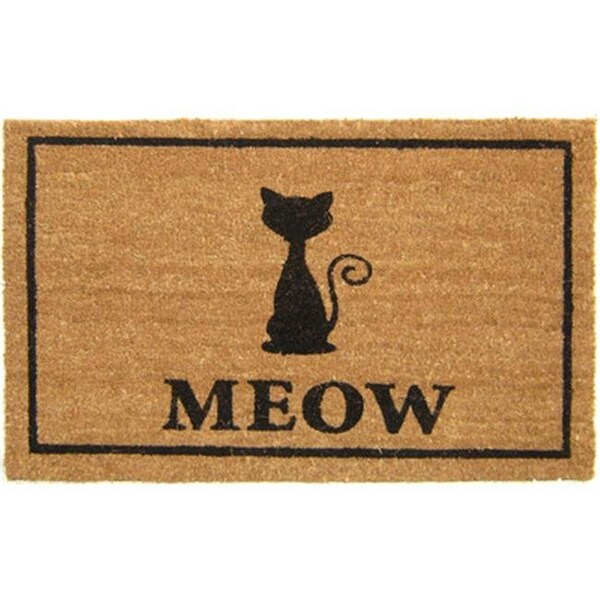 Geo Crafts Geo Crafts G355 CAT MEOW 18 x 30 in. PVC Backed Coco Mat - G355 CAT MEOW