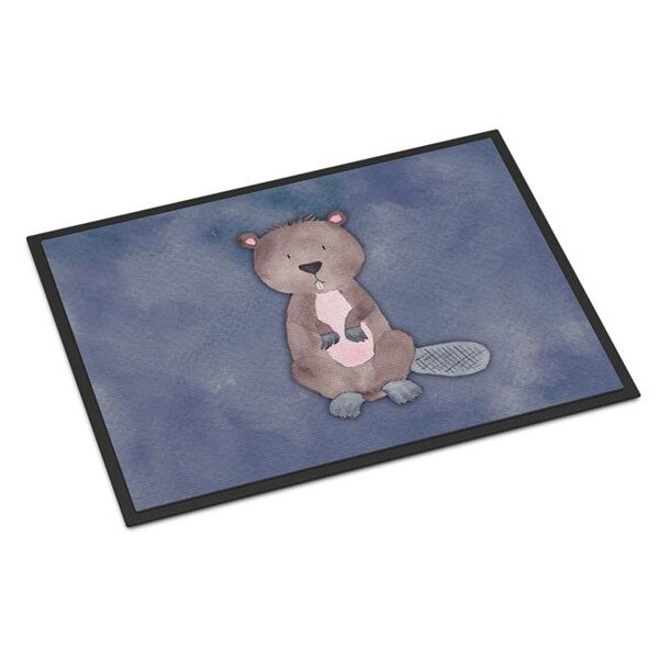 Carolines Treasures Carolines Treasures BB7392JMAT 24 x 36 in. Beaver Watercolor Indoor or Outdoor Mat - BB7392JMAT