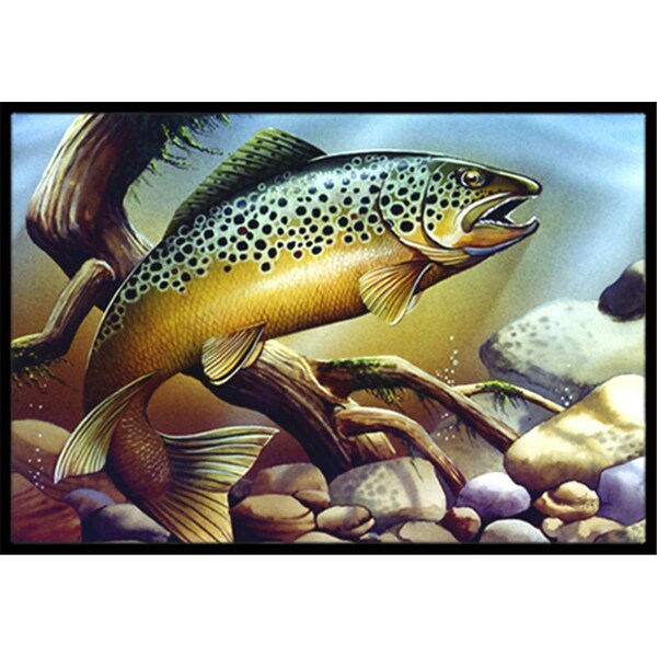Jensendistributionservices Brook Trout Indoor & Outdoor Mat, 18 x 27 in. - MI2556470