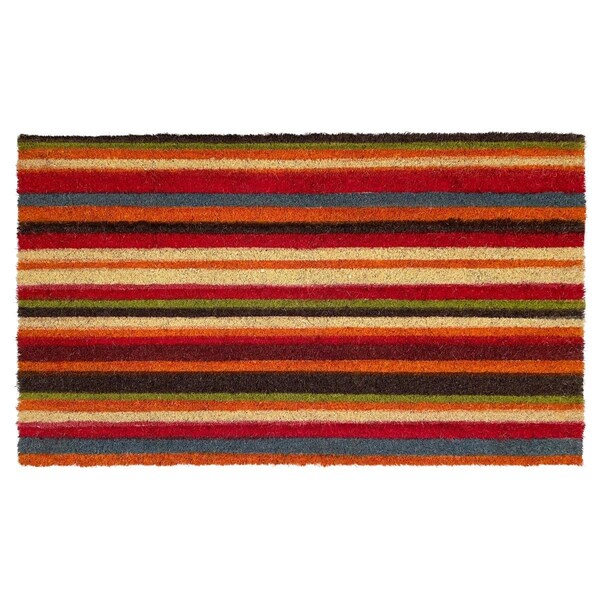 Configuracion 17 x 29 in. Palisades Stripe Rectangular Doormat Multi Color - CO2831579