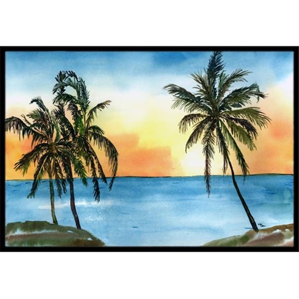 Carolines Treasures Carolines Treasures 8551JMAT Palm Tree Indoor Or Outdoor Doormat; 24 x 36 in. - 8551JMAT