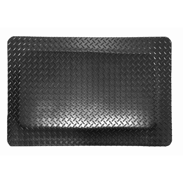 Rhino Mats Antifatigue Mat, 144 in L x 48 in W, 9/16 in Thickness, Vinyl, Black - DV-48144-B916