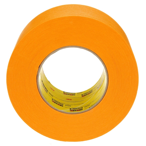 3M Painter's Tape, 72 mm W x 55 m L, 9.5 mil Thick, Orange, Rubber Adhesive, 12 PK - 2525