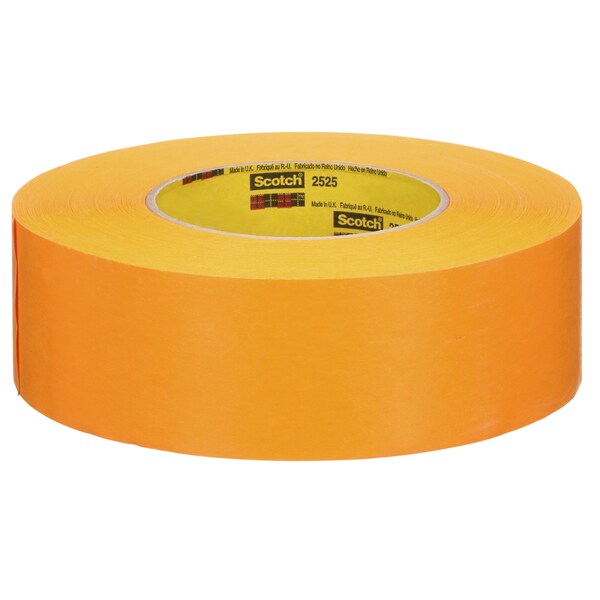 3M Painter's Tape, 1 7/8 in W x 60 yd L, 9.5 mil Thick, Orange, Rubber Adhesive, 24 PK - 55563