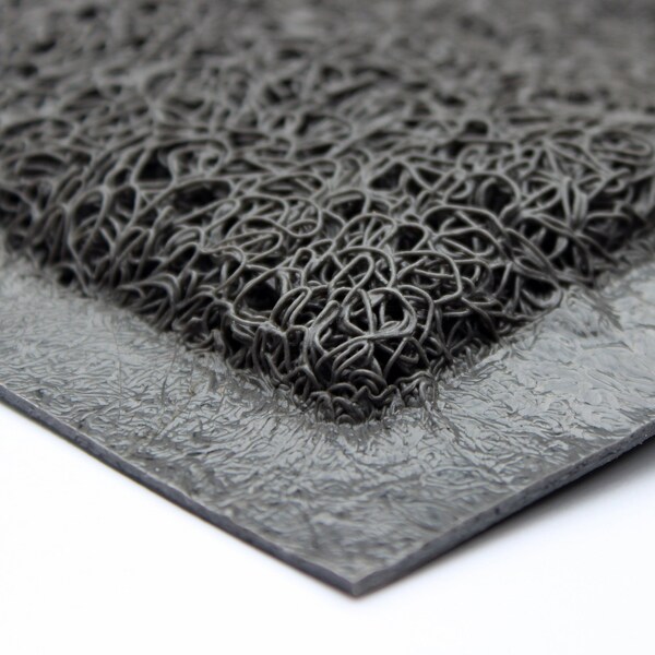 Floortex Mat, Vinyl, 0.47 in Thick, Storm Gray, 48 in W x 72 in L - NREMFLVA0010