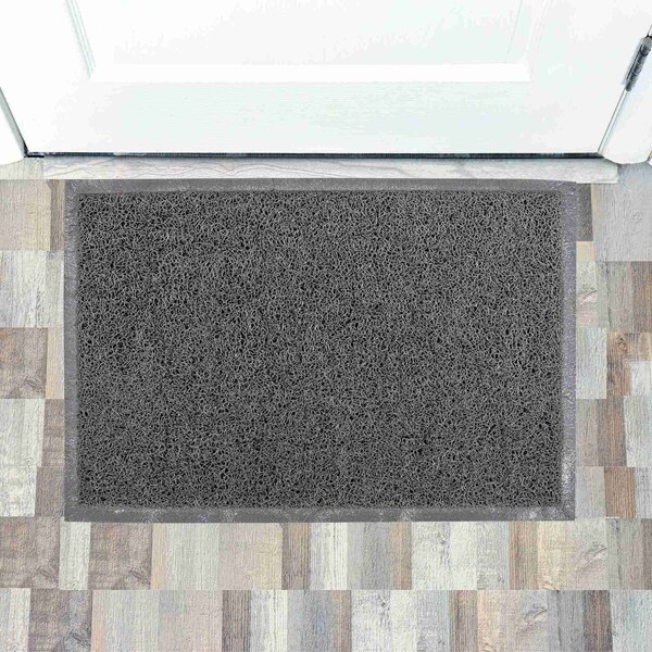 Floortex Mat, Vinyl, 0.47 in Thick, Storm Gray, 48 in W x 72 in L - NREMFLVA0010