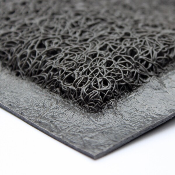 Floortex Mat, Vinyl, 0.47 in Thick, Storm Gray, 48 in W x 72 in L - NREMFLVA0010