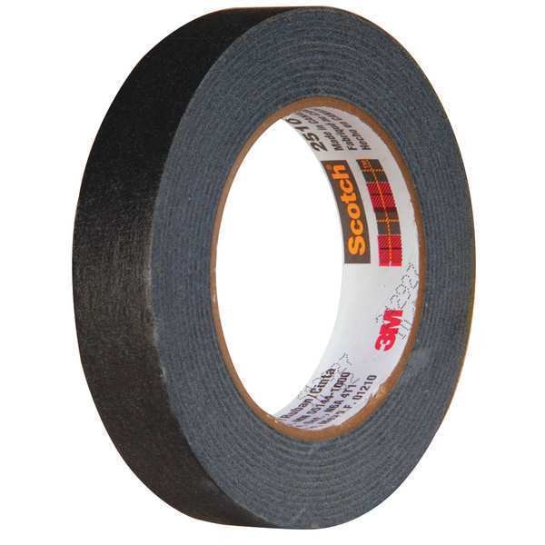 3M Masking Tape, 24 mm W x 55 m L, 5.6 mil Thick, Black, Rubber Adhesive - 2510