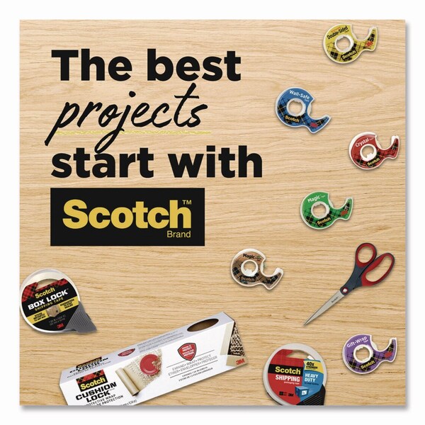 Scotch Expressions Masking Tape, 3in Core, 0.94in x 20 yds, Yellow - 3437-PYL