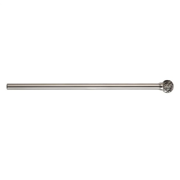 Magnum Carbide Burr, Extra Long Shank, Series 7000DX, 38 Head Dia, 516 Length of Cut, Ball Shape SD - 7DX124SC