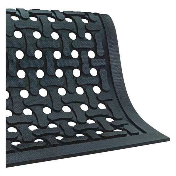Partners Brand Drainage Mat, Slip Guard, 3x9 ft., Drainage Holes, 3 ft. W x 9 ft. L, Black - MAT217