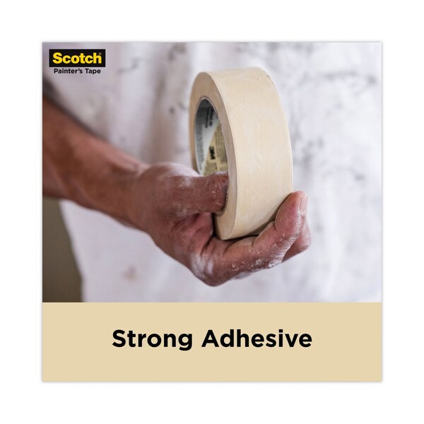 Scotch Commercial-Grade Masking Tape for Production Painting, 3in Core, 1.88in x 60 yds, Natural - 2020-2A-BK