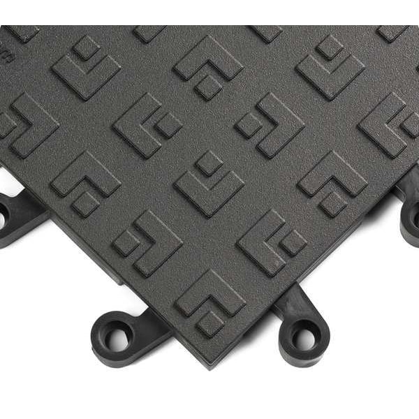Wearwell Interlocking Antifatigue Mat Tile, PVC, 18 in W x 18 in L, 7/8 in Thick, 10 PK - 562