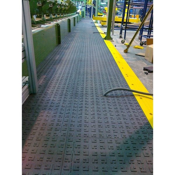 Wearwell Interlocking Antifatigue Mat Tile, PVC, 18 in W x 18 in L, 7/8 in Thick, 10 PK - 562