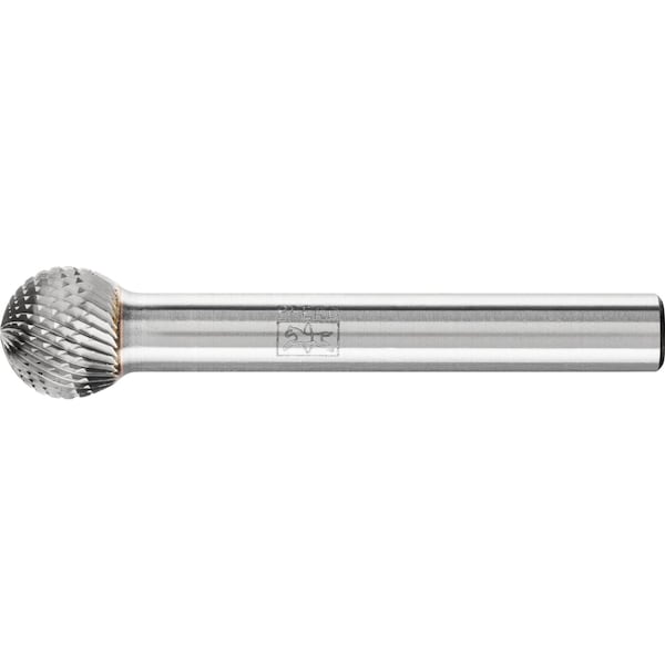 Pferd Carbide Bur - Ball Shape, MICRO Cut - 3/8" x 5/16" x 1/4" Shank - SD-3 - 27522