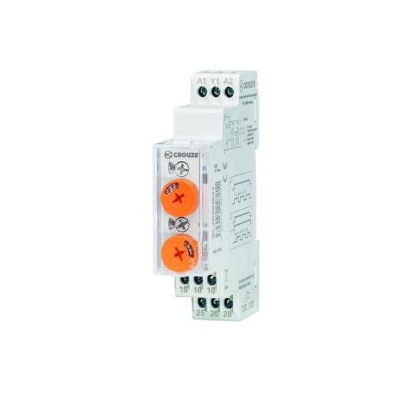 Temporizador Crouzet Bl2R Syr-Line Montaje en Riel DIN de 17.5 MM - 2 Relevadores 8A - BL2R08MV1