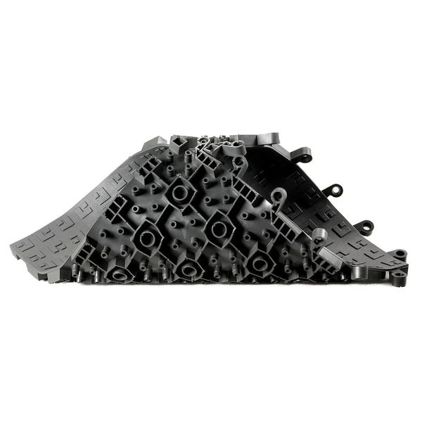 Wearwell Interlocking Antifatigue Mat Tile, Vinyl, 18 in W x 18 in L, 7/8 in Thick, 10 PK - 566