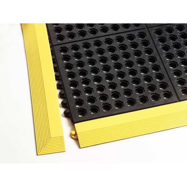 Wearwell Interlocking Drainage Mat Tile, Rubber, 3 ft W x 3 ft L, 5/8 in Thick - 572