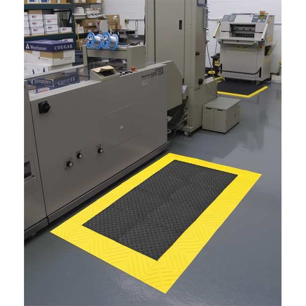 Notrax Interlocking Antifatigue Mat Tile, 12 in W x PVC, Black - 621STL12BL