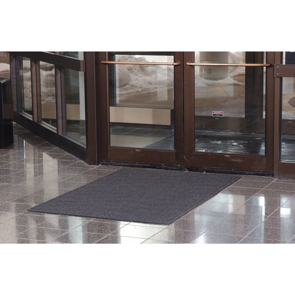 Notrax Entrance Mat, Polypropylene, 3/8 in Thick, Charcoal, 3 ft W x 5 ft L - 161S0035CH