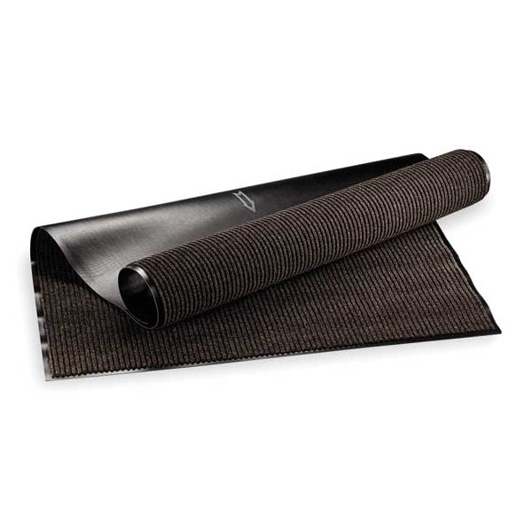 Notrax Entrance Mat, Polypropylene, 3/8 in Thick, Brown, 3 ft W x 10 ft L - 117S0310BR