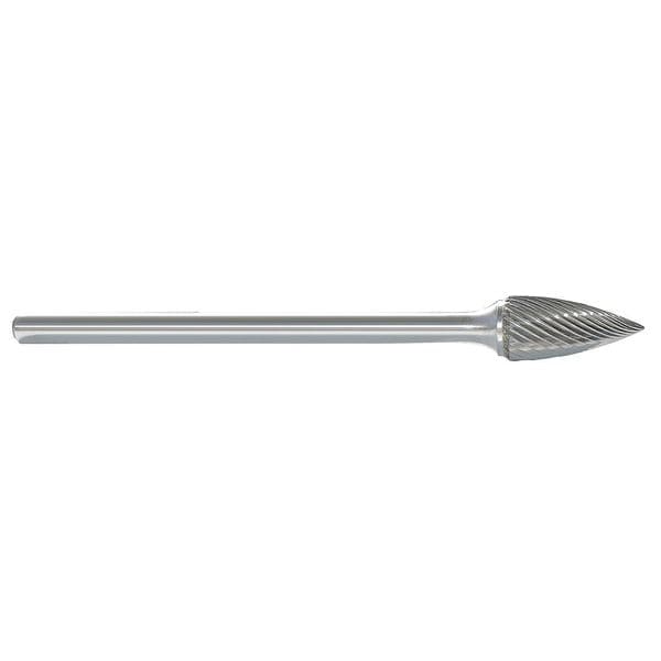 Zoro Select Carbide Bur, Flame, 5/16 In, 1/4 Shank - 310-002629