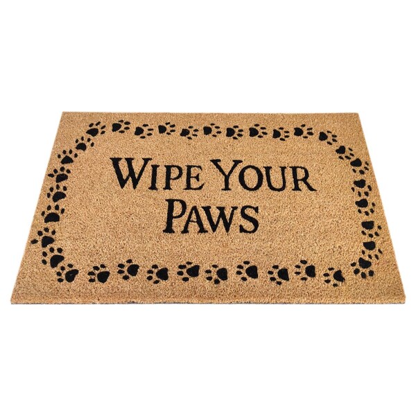 First Concept First Concept 18 in. W X 30 in. L Black/Brown Wipe Your Paws Coir Door Mat - FC-72025