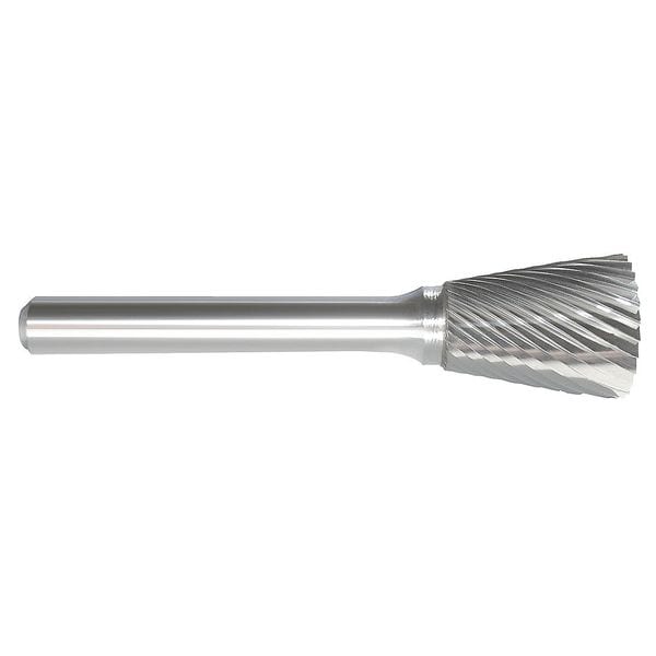 Zoro Select Carbide Bur, Inverted Cone, 3/4, 1/4 Shank - 310-001230