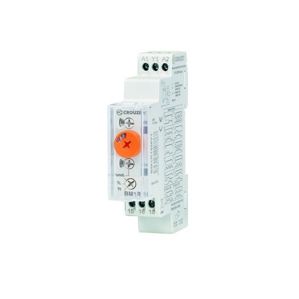Temporizador Crouzet Bm1R Syr-Line Montaje en Riel DIN 17.5 MM - 1 Relé 16A - BM1R16MV1
