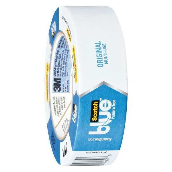 Scotch Masking Tape, 1 1/2x60 yd., Blue, PK24, 1 1/2" W x 60 yds L, Blue, 24 PK - T9362090