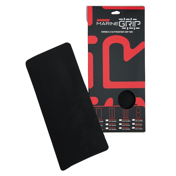 Harken Marine Grip Tape, 6 x 12 in., Black, 6 Pieces - MG1006-BLK