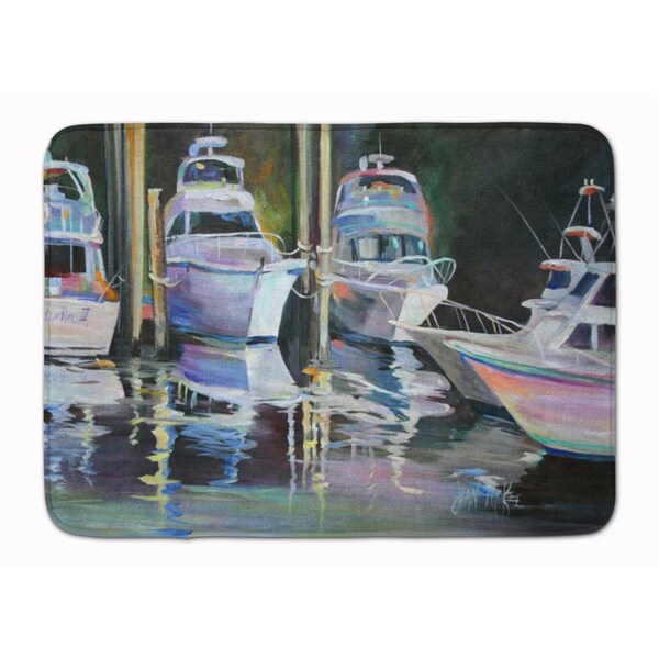 Carolines Treasures Deep Sea Fishing Boats Machine Washable Memory Foam Mat - JMK1048RUG