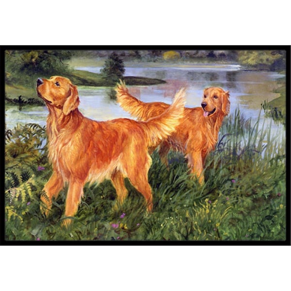 Carolines Treasures Golden Retrievers Indoor or Outdoor Mat- 18 x 27 - HEH0098MAT