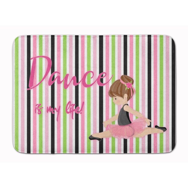 Carolines Treasures Ballet Dance is My Life Brunette Machine Washable Memory Foam Mat - BB5393RUG