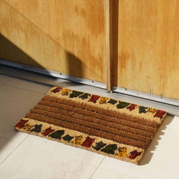 Rubber-Cal Kitty Cat Outdoor Coir Decorative House Doormat, 18 x 30-Inch - 10-102-015
