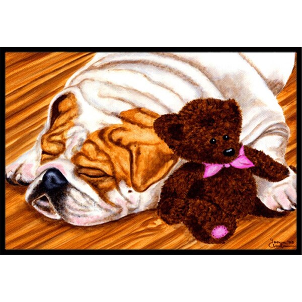 Carolines Treasures English Bulldog and Teddy Bear Indoor or Outdoor Mat- 18 x 27 - AMB1003MAT