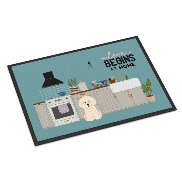 Carolines Treasures 24 x 36 in. Bichon Frise Kitchen Scene Indoor or Outdoor Mat - CK7779JMAT