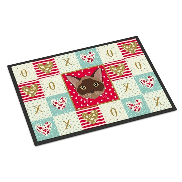 Carolines Treasures 24 x 36 in. Burmese Cat Love Indoor or Outdoor Mat - CK5096JMAT