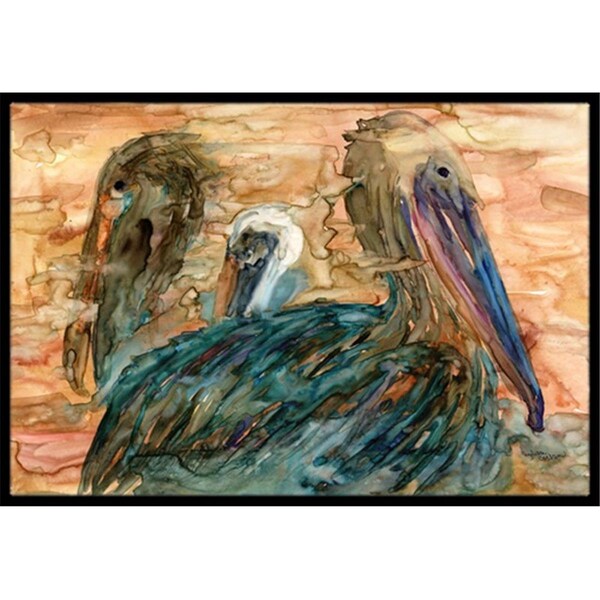 Carolines Treasures Abstract Pelicans Indoor or Outdoor Mat- 24 x 36 in. - 8977JMAT