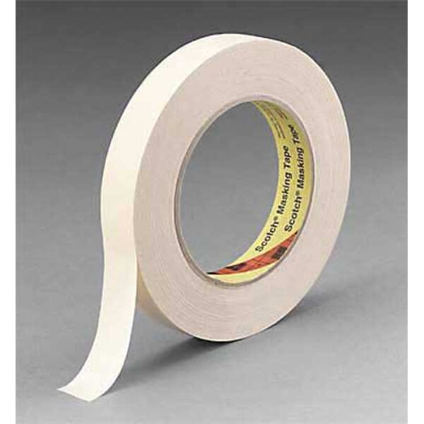 3M Painter's Tape, 6 mm W x 55 m L, 6.3 mil Thick, Tan, Rubber Adhesive, 144 PK - 232