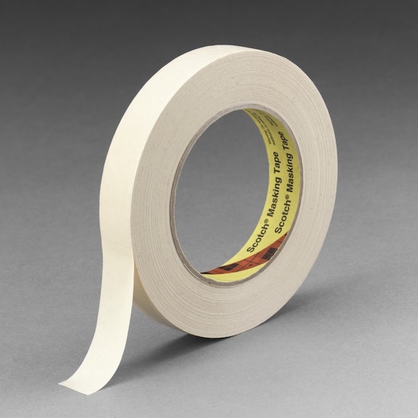 3M Painter's Tape, 6 mm W x 55 m L, 6.3 mil Thick, Tan, Rubber Adhesive, 144 PK - 232