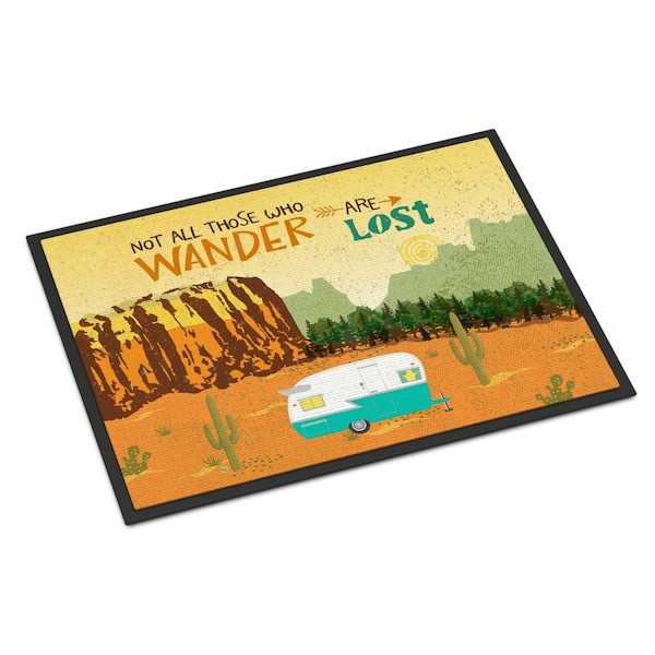 Carolines Treasures 24 x 36 in. Retro Camper Camping Wander Indoor or Outdoor Mat - VHA3025JMAT