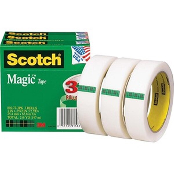 Defenseguard 1 in. x 2592 Yards Invisible Tape Roll, 3PK - DE3750427