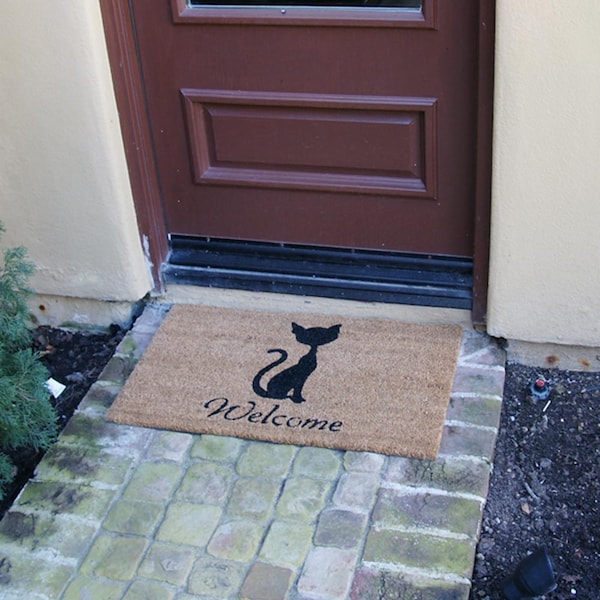 Rubber-Cal Meow Cat Welcome Mats Cat Doormat, 18 x 30-Inch - 10-106-064